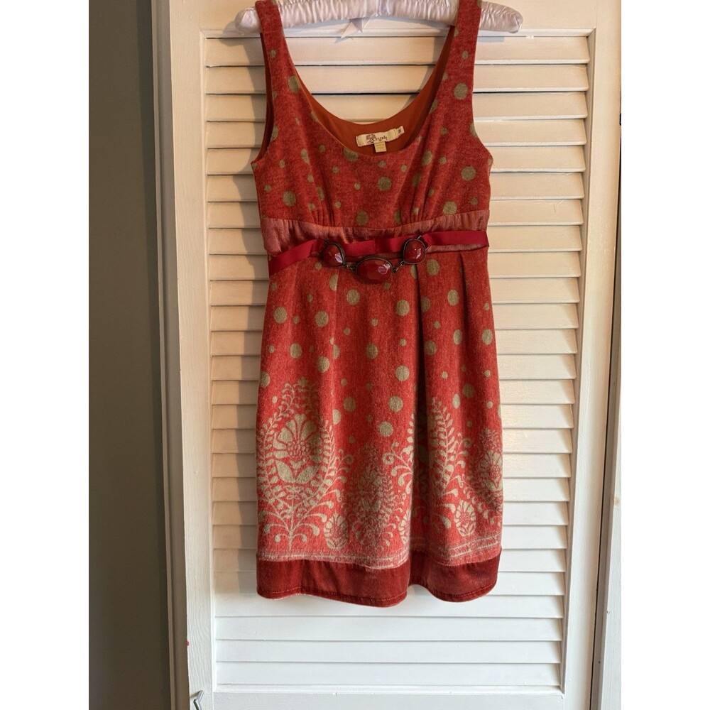 Anthropologie Aryeh Dress Women’s M Velvet trim Twee boho chic indie whimsical
